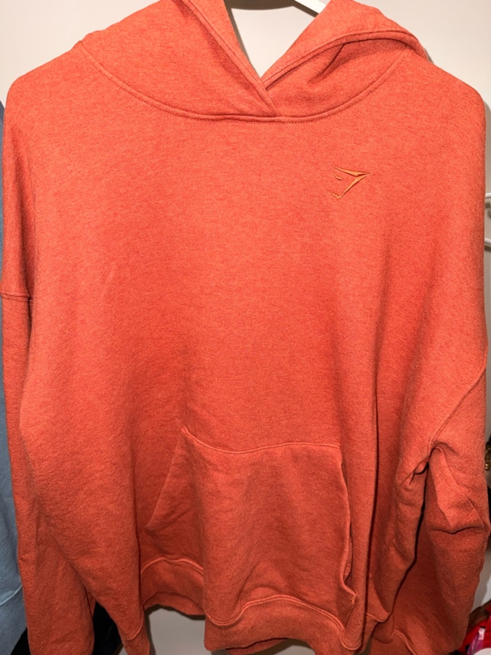 Gymshark Women’s Coral-Orange Crewneck Hoodie